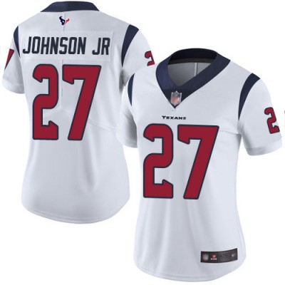 Nike Houston Texans #27 Duke Johnson Jr White Women's Stitched NFL Vapor Untouchable Limited Jersey